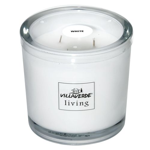 4019916352284 - Duftkerze 3-Docht WHITE (DH 12x12 cm)