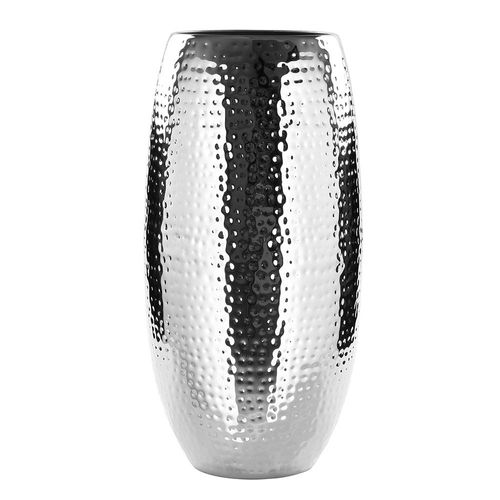4042911570209 - Dekovase FINK AFRICA silber (silberfarben) H40cm Ø21cm Eisen Vasen Tischvase aus Metall vernickelt gehämmert Höhe 40 cm x Ø 21 cm 4042911570209 - Dekovase FINK AFRICA silber (silberfarben) H40cm Ø21cm Eisen Vasen Tischvase aus Metall vernickelt gehämmert Höhe 40 cm x Ø 21 cm