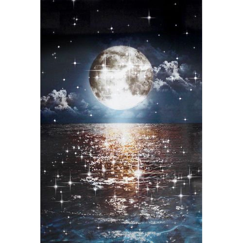 4050743068115 - Glasbild GLITZER MOND (BHT 80x120x40 cm) BHT 80x120x40 cm bunt Acrylglasbild
