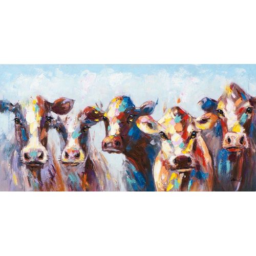 4050743046410 - Keilrahmenbild ERSTAUNTE KÜHE (LB 70x140 cm) LB 70x140 cm bunt
