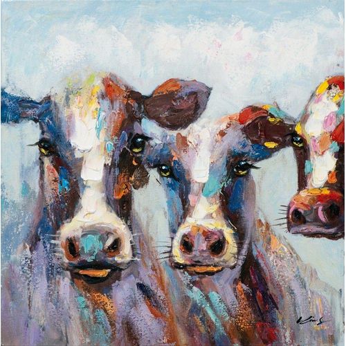 4050743051919 - Keilrahmenbild BUNTE KÜHE (LB 60x60 cm) LB 60x60 cm bunt