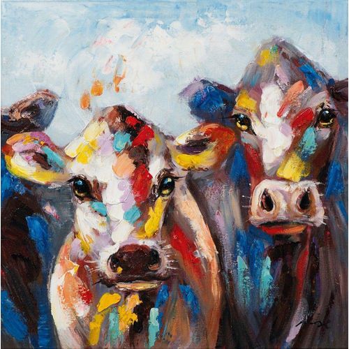 4050743051926 - Keilrahmenbild BUNTE KÜHE (LB 60x60 cm) LB 60x60 cm bunt