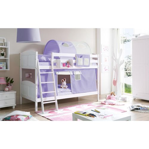 4250393872654 - TiCAA Etagenbett Erni Country Kiefer weiß Classic 4250393872654 - TiCAA Etagenbett Erni Country Kiefer weiß Classic