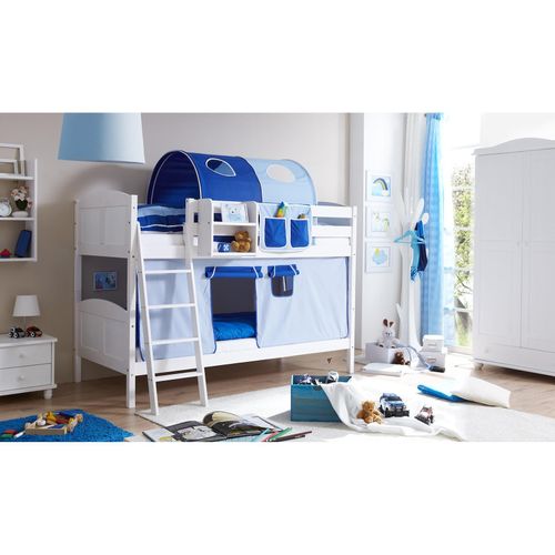 4250393872661 - TiCAA Etagenbett Erni Country Kiefer weiß Classic 4250393872661 - TiCAA Etagenbett Erni Country Kiefer weiß Classic