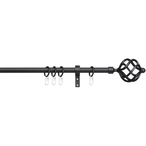 4042627049075 - Gardinenstange INDEKO Arezzo Gardinenstangen Gr L 120 cm Ø 16 mm 1 St 1 läufig schwarz Gardinenstangen Wandmontage Komplett-Set inkl Ringen und Montagematerial 4042627049075 - Gardinenstange INDEKO Arezzo Gardinenstangen Gr L 120 cm Ø 16 mm 1 St 1 läufig schwarz Gardinenstangen Wandmontage Komplett-Set inkl Ringen und Montagematerial