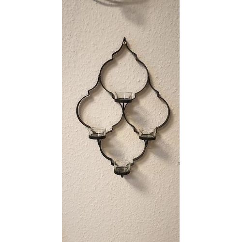 4250965967344 - Wandkerzenhalter MYFLAIR MÖBEL & ACCESSOIRES Kerzenhalter Gr B H T 27 cm x 10 cm x 385 cm schwarz Kerzenhalter Shabby Chic Landhaus