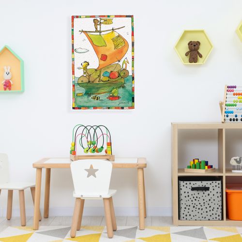 4262513380291 - Leinwandbild LUCKYLINDE Der kleine Bär und der kleine Tiger auf dem Segelboot bunt (farbe bild(er) bunt) B60cm H90cm T2cm Canvas Holzrahmen Bilder Exklusive JANOSCH Kindermotive 4262513380291 - Leinwandbild LUCKYLINDE Der kleine Bär und der kleine Tiger auf dem Segelboot bunt (farbe bild(er) bunt) B60cm H90cm T2cm Canvas Holzrahmen Bilder Exklusive JANOSCH Kindermotive