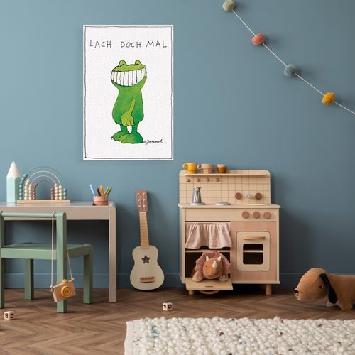 4262513380185 - Leinwandbild LUCKYLINDE Der Frosch - Lach doch mal bunt (farbe bild(er) bunt) B30cm H40cm T2cm Canvas Holzrahmen Bilder Exklusive JANOSCH Kindermotive 4262513380185 - Leinwandbild LUCKYLINDE Der Frosch - Lach doch mal bunt (farbe bild(er) bunt) B30cm H40cm T2cm Canvas Holzrahmen Bilder Exklusive JANOSCH Kindermotive