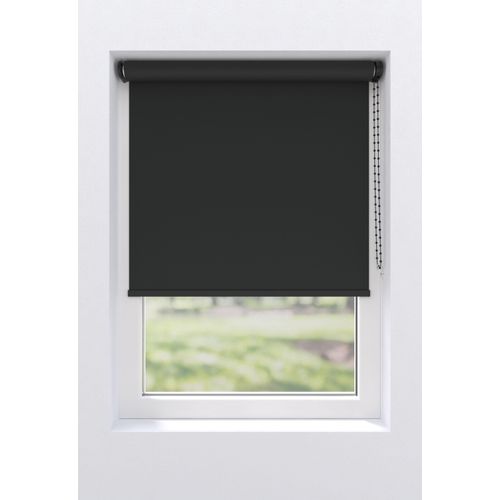 4250662106688 - Verdunklungsrollo MY HOME Lea schwarz (schwarz schwarz weiß) B80cm H190cm Polyester Rollos 4250662106688 - Verdunklungsrollo MY HOME Lea schwarz (schwarz schwarz weiß) B80cm H190cm Polyester Rollos