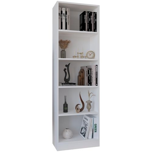 4051814420641 - Standregal Holz Stand Regal Bücher Bücherregal Dilos XL 5f Gr 56 weiß B56cm H183cm T30cm Holzwerkstoff Holz Spanplatte Regale 4051814420641 - Standregal Holz Stand Regal Bücher Bücherregal Dilos XL 5f Gr 56 weiß B56cm H183cm T30cm Holzwerkstoff Holz Spanplatte Regale