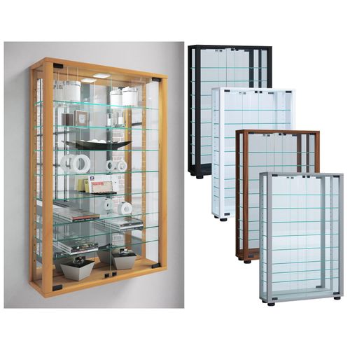 4051814412769 - Glasvitrine hängend Vitrine Glas mit ESG-Sicherheitsglas Maße ca H 91 x B 59 x T 18 cm Hängevitrine Glas Modern und platzsparend Vitrine Glas - Vitrosa Mini Spiegel 4051814412769 - Glasvitrine hängend Vitrine Glas mit ESG-Sicherheitsglas Maße ca H 91 x B 59 x T 18 cm Hängevitrine Glas Modern und platzsparend Vitrine Glas - Vitrosa Mini Spiegel