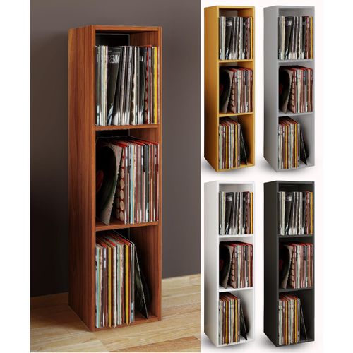4051814312915 - Media-Regal Holz Schallplatten Regal Stand Regal mit 3 Fächer für 100 Schallplatten Maße H 107 x B 34 x T 30 cm - Platto Gr 34 weiß B34cm H107cm T30cm Holzwerkstoff Holz Spanplatte Regale 4051814312915 - Media-Regal Holz Schallplatten Regal Stand Regal mit 3 Fächer für 100 Schallplatten Maße H 107 x B 34 x T 30 cm - Platto Gr 34 weiß B34cm H107cm T30cm Holzwerkstoff Holz Spanplatte Regale
