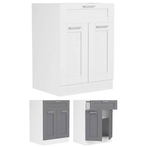 4051814430053 - Küchenschrank Maße ca H 82 x B 60 x T 46 cm Unterschrank mit zwei Drehtüren und einer Schublade im Landhaus Stil Küchenmöbel - Colura 4051814430053 - Küchenschrank Maße ca H 82 x B 60 x T 46 cm Unterschrank mit zwei Drehtüren und einer Schublade im Landhaus Stil Küchenmöbel - Colura