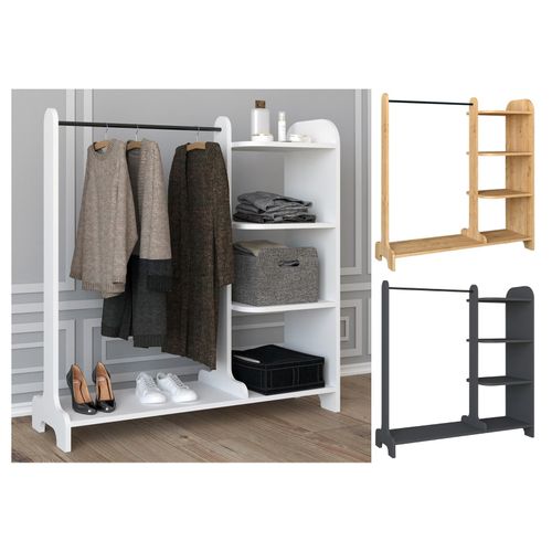 4051814420986 - Holz Kleiderschrank offener Schrank begehbarer Kleiderregal Maße ca B 106 x H 110 x T 35 cm - Lempu H 110 cm 4051814420986 - Holz Kleiderschrank offener Schrank begehbarer Kleiderregal Maße ca B 106 x H 110 x T 35 cm - Lempu H 110 cm