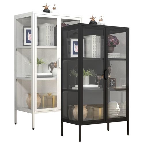 4051814436154 - Glasvitrine stehend Vitrine Glas mit ESG-Sicherheitsglas Maße ca H 110 x B 60 x T 35 cm Standvitrine Glas Modern und platzsparend Glas Vitrinenschrank – Floka M 4051814436154 - Glasvitrine stehend Vitrine Glas mit ESG-Sicherheitsglas Maße ca H 110 x B 60 x T 35 cm Standvitrine Glas Modern und platzsparend Glas Vitrinenschrank – Floka M
