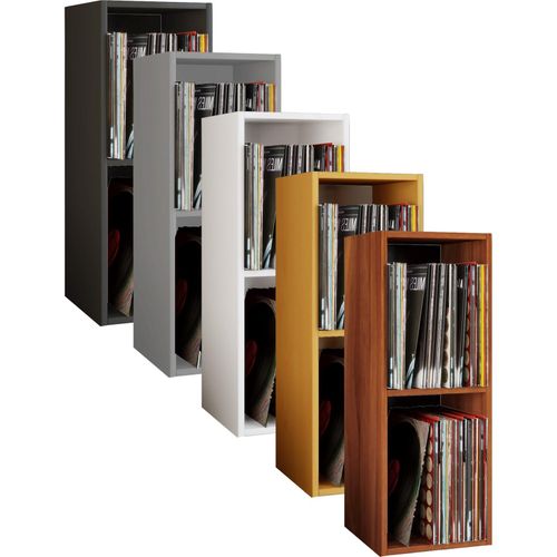 4051814401084 - Media-Regal Holz Stand Regal Regal mit 2 großen Fächer Maße H 72 x B 34 x T 30 cm Platz für 65 Schallplatten 1 fester Fachboden - Platto Gr 34 kern nussbaum B34cm H72cm T30cm Holzwerkstoff Holz Spanplatte Regale 4051814401084 - Media-Regal Holz Stand Regal Regal mit 2 großen Fächer Maße H 72 x B 34 x T 30 cm Platz für 65 Schallplatten 1 fester Fachboden - Platto Gr 34 kern nussbaum B34cm H72cm T30cm Holzwerkstoff Holz Spanplatte Regale