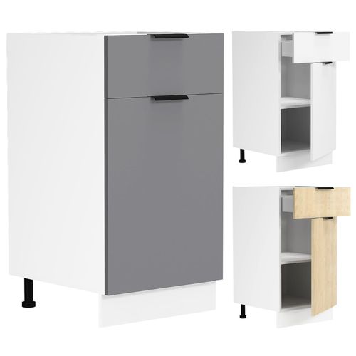 4051814429453 - Küchenschrank Maße ca H 82 x B 40 x T 46 cm Unterschrank mit einer Drehtüre und einer Schublade Küchenmöbel - Fasola 4051814429453 - Küchenschrank Maße ca H 82 x B 40 x T 46 cm Unterschrank mit einer Drehtüre und einer Schublade Küchenmöbel - Fasola