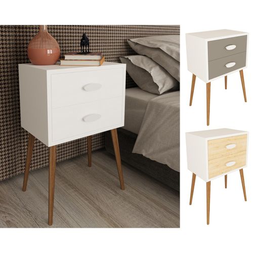 4051814439025 - Nachtschrank Beistelltisch mit Schubladen Nachttisch Maße ca H 70 x B 45 x T 30 cm - Singol XXL 4051814439025 - Nachtschrank Beistelltisch mit Schubladen Nachttisch Maße ca H 70 x B 45 x T 30 cm - Singol XXL