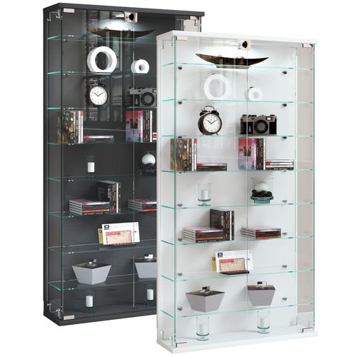 4051814437281 - Glasvitrine hängend Vitrine Glas mit ESG-Sicherheitsglas Maße ca H 114 x B 59 x T 17 cm Hängevitrine Glas Modern und platzsparend Glas Vitrinenschrank - Relas L 4051814437281 - Glasvitrine hängend Vitrine Glas mit ESG-Sicherheitsglas Maße ca H 114 x B 59 x T 17 cm Hängevitrine Glas Modern und platzsparend Glas Vitrinenschrank - Relas L