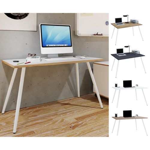 4051814442759 - Schreibtisch Computertisch Bürotisch Skandanivischer Retro Look Salia 138x80 cm 4051814442759 - Schreibtisch Computertisch Bürotisch Skandanivischer Retro Look Salia 138x80 cm