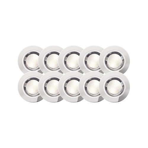 4004353083549 - BRILLIANT Lampe Cosa 30 LED Einbauleuchtenset 10 Stück edelstahl warmweiß IP-Schutzart 44 - spritzwassergeschützt 4004353083549 - BRILLIANT Lampe Cosa 30 LED Einbauleuchtenset 10 Stück edelstahl warmweiß IP-Schutzart 44 - spritzwassergeschützt