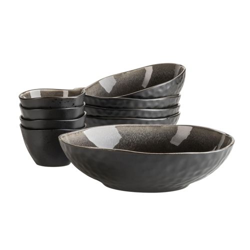 9001794912402 - Schüssel-Set Keramik Niara Organic Braun   Schwarz