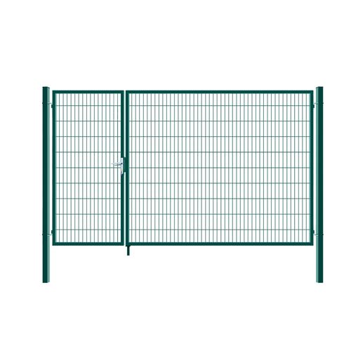 4058166164964 - HOME DELUXE Doppelflügel Gartentor ADITUS grün - 200 x 350 cm