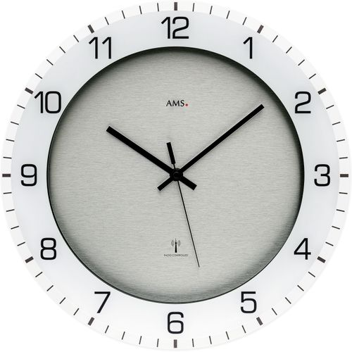 4037445161900 - Funkwanduhr AMS bunt (silberfarben) Wanduhren Ø 38cm Quarzuhr Wanduhr Made in Germany Wohnzimmer Küche Arbeitszimmer 4037445161900 - Funkwanduhr AMS bunt (silberfarben) Wanduhren Ø 38cm Quarzuhr Wanduhr Made in Germany Wohnzimmer Küche Arbeitszimmer
