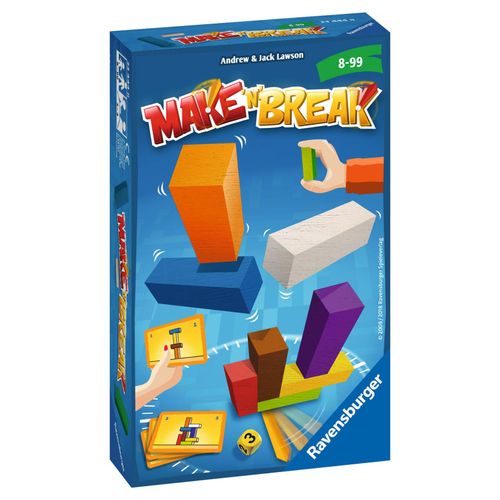 4005556234448 - Mitbringspiele - Ravensburger 23444 - Make n Break Mitbringspiel für 2-4 Spieler Kinderspiel ab 8 Jahren kompaktes Format Reisespiel Aktionsspi