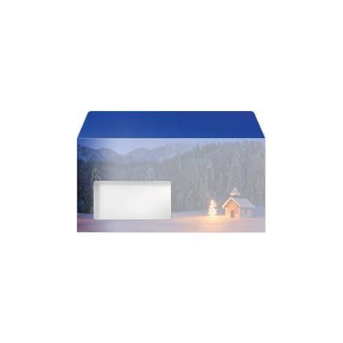 4004360769856 - Briefumschläge Christmas Chapel DIN lang weihnachtliches Kerzen-Motiv Sichtfenster gummierter Verschluss FSC®-Papier blau 50 Stück 4004360769856 - Briefumschläge Christmas Chapel DIN lang weihnachtliches Kerzen-Motiv Sichtfenster gummierter Verschluss FSC®-Papier blau 50 Stück