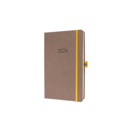 4004360768132 - Wochenkalender Linescape 2026 DE L2605 A5 176 Seiten 53 Wochen 2 Seiten für je 1 Woche FSC®-Papier Kunststoff braun-gelb
