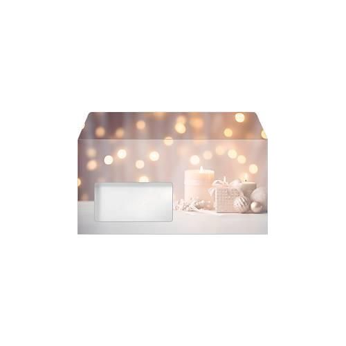 4004360769832 - Briefumschläge Golden Glow DIN lang weihnachtliches Kerzen-Motiv Sichtfenster gummierter Verschluss FSC®-Papier beige-champagner-gold 50 Stück 4004360769832 - Briefumschläge Golden Glow DIN lang weihnachtliches Kerzen-Motiv Sichtfenster gummierter Verschluss FSC®-Papier beige-champagner-gold 50 Stück