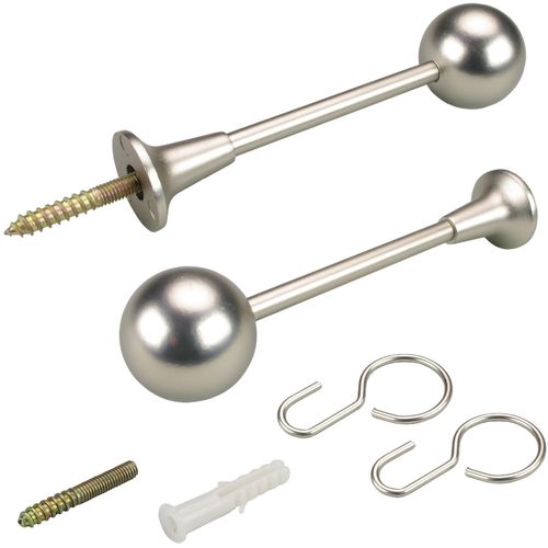 4016318272912 - Raffhalter Liedeco Gardinen (1-tlg) für Gardinenstangen Ø 16 mm silberfarben 4016318272912 - Raffhalter Liedeco Gardinen (1-tlg) für Gardinenstangen Ø 16 mm silberfarben