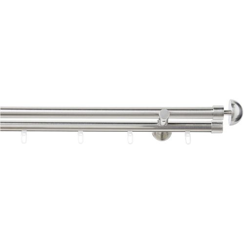 4015161084161 - Kombi-Vorhangstange Redondo Gardinenstangen Gr L 160 cm Ø 20 mm 2 läufig silberfarben (edelstahlfarben) Kinder Gardinenstangen für 4015161084161 - Kombi-Vorhangstange Redondo Gardinenstangen Gr L 160 cm Ø 20 mm 2 läufig silberfarben (edelstahlfarben) Kinder Gardinenstangen für