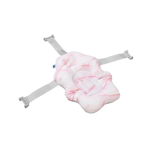 3800171216739 - Kikkaboo Baby Badekissen Nubo Wannenauflage Badehilfe Kunststoff-Clips ab Geburt rosa weiß