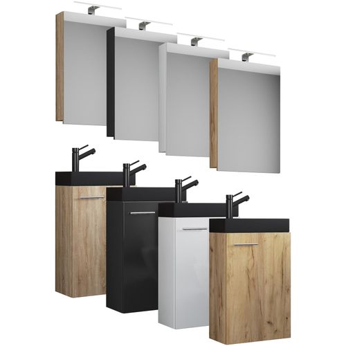 4051814431715 - 3-tlg Set Waschplatz für Gäste WC Gästebad Waschtisch mit Spiegelschrank Badezimmer Set – Slito SC-BL 4051814431715 - 3-tlg Set Waschplatz für Gäste WC Gästebad Waschtisch mit Spiegelschrank Badezimmer Set – Slito SC-BL