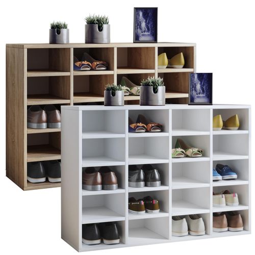 4051814366611 - Schuhregal Holz Schuhregal Maße ca H 67 x B 92 x T 33 cm Schuhkommode mit 20 Fächern Schuhschrank - Hinsol L Gr 92 sonoma eiche (sägerau) B92cm H67cm T33cm Holzwerkstoff Holz Spanplatte Regale 4051814366611 - Schuhregal Holz Schuhregal Maße ca H 67 x B 92 x T 33 cm Schuhkommode mit 20 Fächern Schuhschrank - Hinsol L Gr 92 sonoma eiche (sägerau) B92cm H67cm T33cm Holzwerkstoff Holz Spanplatte Regale