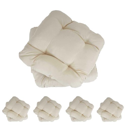 4057651117324 - 10er-Set Sitzkissen Milano Stuhlkissen Kissen 41x38x8cm ~ creme 4057651117324 - 10er-Set Sitzkissen Milano Stuhlkissen Kissen 41x38x8cm ~ creme