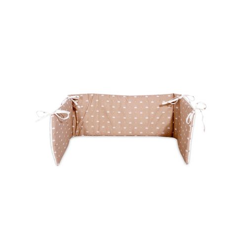 3800151926207 - Babybett-Nestchen L 145 x B 27 cm Bettumrandung aus 100% Baumwolle beige Krone 3800151926207 - Babybett-Nestchen L 145 x B 27 cm Bettumrandung aus 100% Baumwolle beige Krone