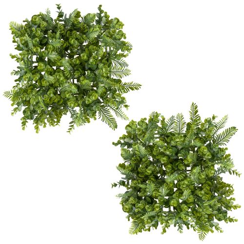 4064118242291 - Kunstpflanze CREATIV GREEN Wandmatte Eukalyptus-Farn grün B25cm H25cm T4cm Kunststoff Kunstpflanzen als perfekte Wand-Deko 4064118242291 - Kunstpflanze CREATIV GREEN Wandmatte Eukalyptus-Farn grün B25cm H25cm T4cm Kunststoff Kunstpflanzen als perfekte Wand-Deko