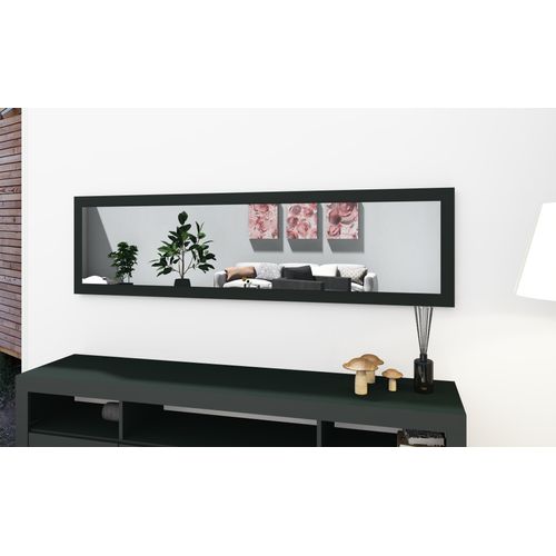 4255607608678 - Spiegel BORCHARDT MÖBEL schwarz (schwarz matt) B166cm H45cm T2cm Glas glasspiegel Spiegel mit Rahmen 4255607608678 - Spiegel BORCHARDT MÖBEL schwarz (schwarz matt) B166cm H45cm T2cm Glas glasspiegel Spiegel mit Rahmen