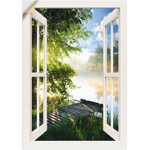 4059745785204 - Wandbild ARTLAND Fensterblick Angelsteg am Fluss Bilder Gr B H 50 cm x 70 cm Wandaufkleber - Vinyl Fensterblick 1 St weiß Kunstdrucke als Alubild Leinwandbild Wandaufkleber oder Poster in versch Größen 4059745785204 - Wandbild ARTLAND Fensterblick Angelsteg am Fluss Bilder Gr B H 50 cm x 70 cm Wandaufkleber - Vinyl Fensterblick 1 St weiß Kunstdrucke als Alubild Leinwandbild Wandaufkleber oder Poster in versch Größen