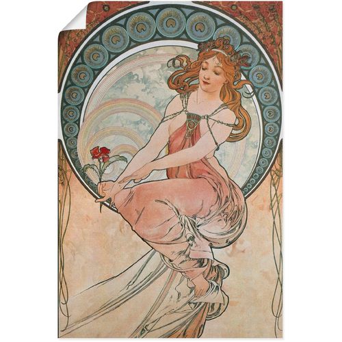 4058661208347 - Kunstdruck ARTLAND Vier Künste Die Malerei 1898 orange (farbe bild(er) orange) B40cm H60cm T01cm Papier Bilder als Alubild Leinwandbild Wandaufkleber oder Poster in versch Größen