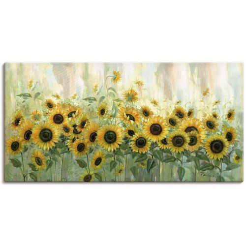 4055327157797 - Wandbild ARTLAND Sonnenblumenwiese Bilder Gr B H 100 cm x 50 cm Leinwandbild Blumen 1 St gelb Bild Poster Bilder als Alubild Leinwandbild Wandaufkleber oder in versch Größen