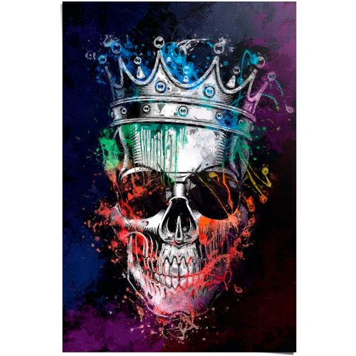 8714597623598 - Poster REINDERS Graffity Totenkopf schwarz (farbe bild(er) schwarz) B61cm H915cm T01cm Papier Bilder 8714597623598 - Poster REINDERS Graffity Totenkopf schwarz (farbe bild(er) schwarz) B61cm H915cm T01cm Papier Bilder