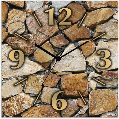 4062144832325 - Wanduhr ARTLAND Braune Steinwand Wanduhren Gr B H T 30 cm x 30 cm x 03 cm Quarzuhr beige (natur) Wanduhren wahlweise mit Quarz- oder Funhuhrwerk lautlos ohne Tickgeräusche 4062144832325 - Wanduhr ARTLAND Braune Steinwand Wanduhren Gr B H T 30 cm x 30 cm x 03 cm Quarzuhr beige (natur) Wanduhren wahlweise mit Quarz- oder Funhuhrwerk lautlos ohne Tickgeräusche