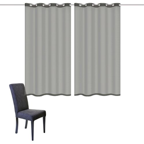 4056751419581 - Gardine HOME WOHNIDEEN DOLLY grau B140cm H145cm Voile Obermaterial 100% Polyester Gardinen transparent 4056751419581 - Gardine HOME WOHNIDEEN DOLLY grau B140cm H145cm Voile Obermaterial 100% Polyester Gardinen transparent