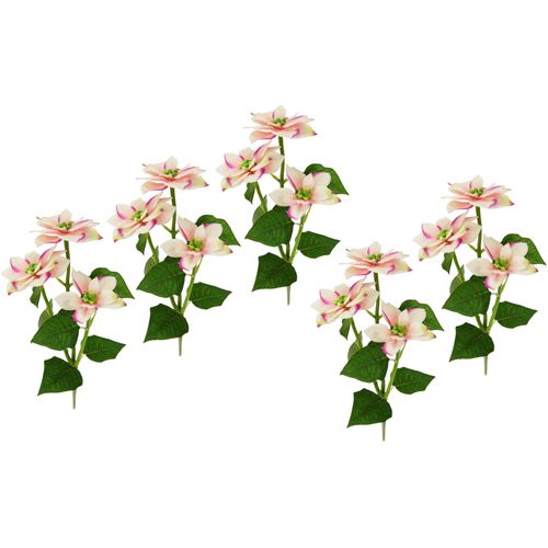 4019844791827 - Kunstblume IGEA Poinsettie rosa (rosa vatertag valentinstag ostern muttertag geburtstag) B16cm H28cm L12cm Obermaterial 90% Polyester 10% Kunststoff Kunstpflanzen Künstlicher Poinsettiazweig 5er Set 4019844791827 - Kunstblume IGEA Poinsettie rosa (rosa vatertag valentinstag ostern muttertag geburtstag) B16cm H28cm L12cm Obermaterial 90% Polyester 10% Kunststoff Kunstpflanzen Künstlicher Poinsettiazweig 5er Set