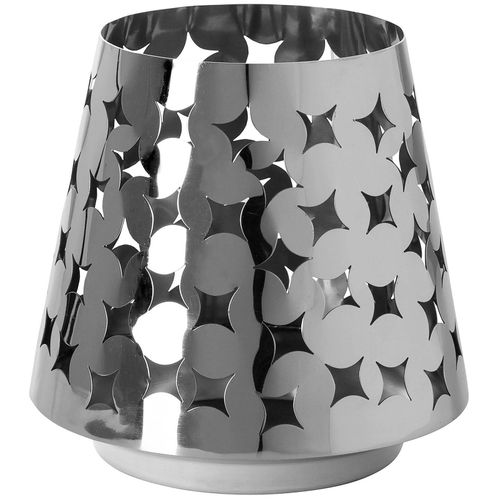 4042911462887 - Windlicht FINK Kerzenhalter LUMA Kerzenhalter Gr H 19 cm silberfarben Laternen Windlichter aus Edelstahl mit ausgestanzten Cut-Outs 4042911462887 - Windlicht FINK Kerzenhalter LUMA Kerzenhalter Gr H 19 cm silberfarben Laternen Windlichter aus Edelstahl mit ausgestanzten Cut-Outs