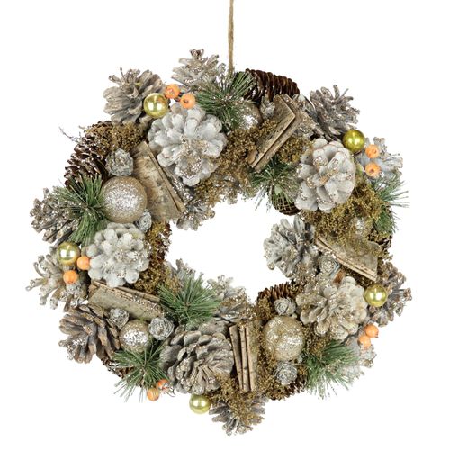 4019844773816 - Kunstkranz IGEA Natur-Kranz Zapfen gold B32cm H32cm L8cm Natur Kunstpflanzen Mit Christbaumkugeln Tanne Zapfen Beeren Weihnachtskranz Adventsdeko 4019844773816 - Kunstkranz IGEA Natur-Kranz Zapfen gold B32cm H32cm L8cm Natur Kunstpflanzen Mit Christbaumkugeln Tanne Zapfen Beeren Weihnachtskranz Adventsdeko